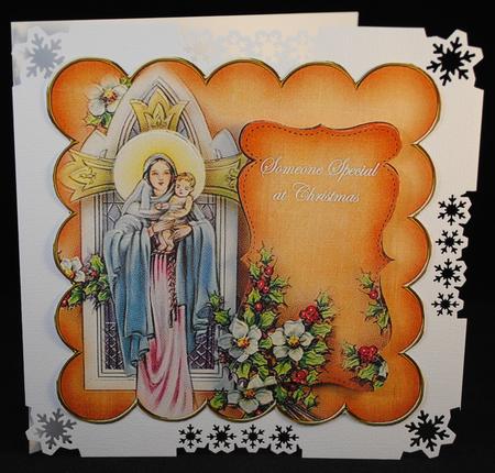 Borange m Mary Someone Special Christmas 8in Scallop Topper by Yvonne Middleton