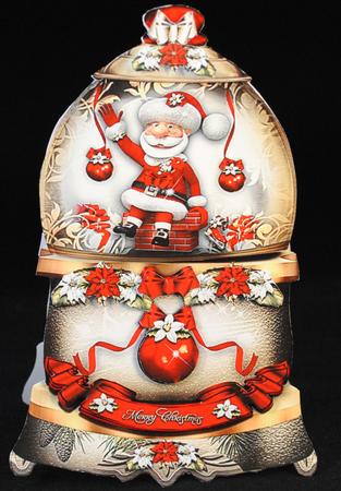 Christmas Snow Globe with Santa by Yvonne Middleton
