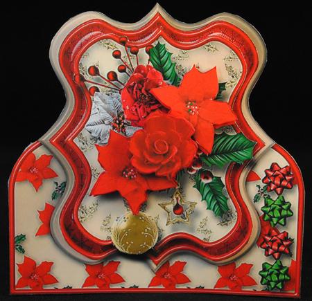 Christmas Flowers - Stand-up Bracket Card Mini Kit by Yvonne Middleton