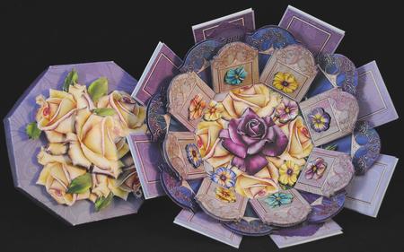Mauve Roses Exploding Box by Yvonne Middleton