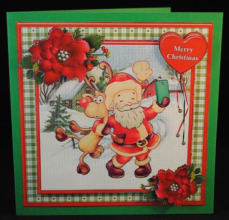 Santa Selfie Card Mini Kit & Decoupage by Yvonne Middleton