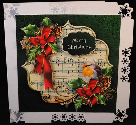Christmas Robin & Holly by Yvonne Middleton