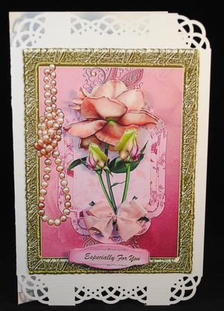 Lovely Pink Pearls and Belleepoquel Roses by Yvonne Middleton