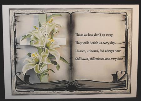 Cross and Lily Vintage Book Topper and Decoupage by Yvonne Middleton