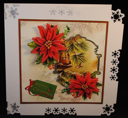 The Lantern and Bird 7x7 Card with Decoupage by Yvonne Middleton