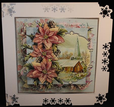 Village Church 7x7 Card with Decoupage by Yvonne Middleton