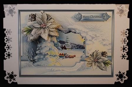 Sleigh Ride in the Snow Card with Decoupage by Yvonne Middleton