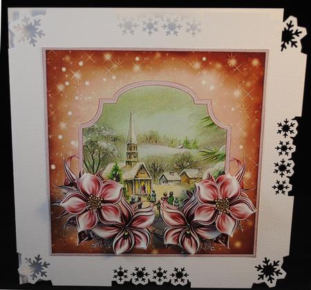 Going to Church with Friends 7x7 Card by Yvonne Middleton