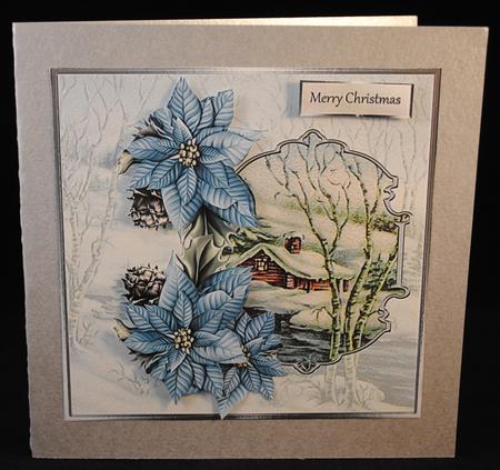 Log Cabin 7x7 Card with Decoupage by Yvonne Middleton