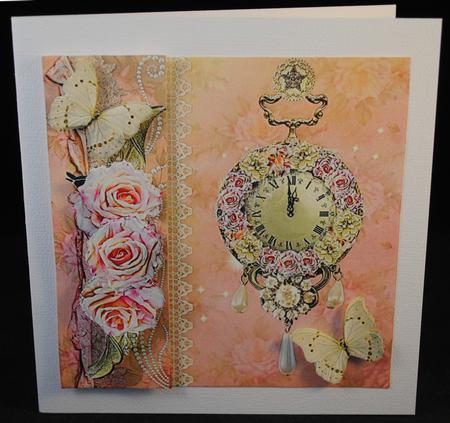 Rose Pinks Timeless Topper with Decoupage by Yvonne Middleton