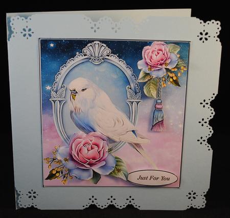 Bird Paradise Topper with Rose Decoupage by Yvonne Middleton