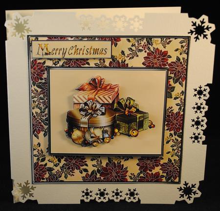 Holiday Gifts Topper with Decoupage by Yvonne Middleton