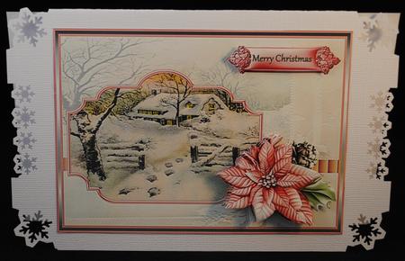 Footsteps in the Snow Card with Decoupage by Yvonne Middleton