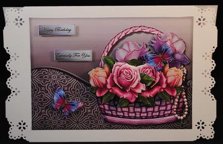 Basket with Roses 3 by Yvonne Middleton