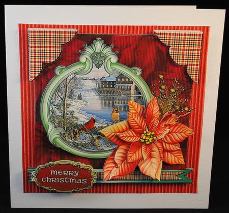 Red Christmas Topper Plus Bonus Sheet of Gift Tags. by Yvonne Middleton