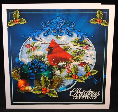Blue Christmas Greetings by Yvonne Middleton