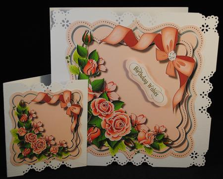 Beautiful Bracket with Pink Roses  by Yvonne Middleton