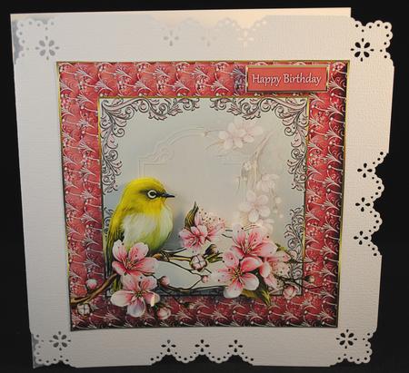 Cherry Blossoms 7x7 Card and Decoupage by Yvonne Middleton