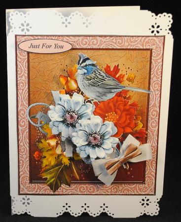 Fal Colors Card Topper with Decoupage by Yvonne Middleton