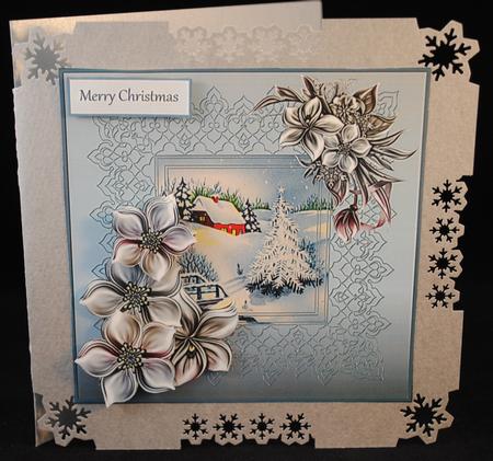 Snow in Wonderland 7x7 Card and Decoupage by Yvonne Middleton