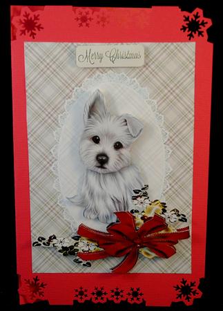 Sweet Little Terrier Pups Christmas by Yvonne Middleton