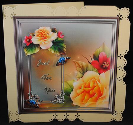 Enchanted Begonias Card Front by Yvonne Middleton