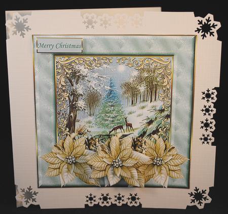Reindeer in the Hills 7x7 Card by Yvonne Middleton