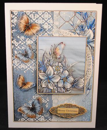 Cardtopper with Matching Envelope Ice Christmas 702 by Yvonne Middleton