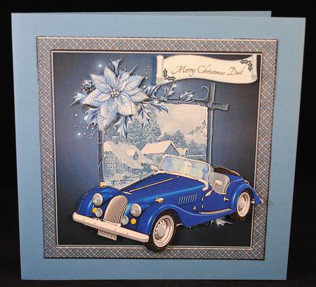 Christmas Scene & Morgan Car by Yvonne Middleton
