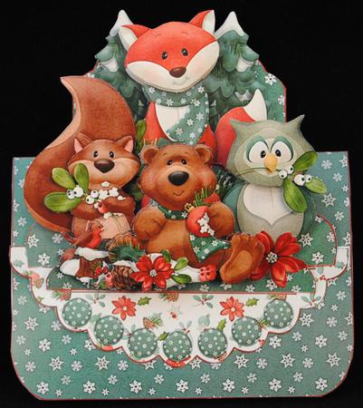 Christmas Creatures 3D Shelf Card Kit by Yvonne Middleton