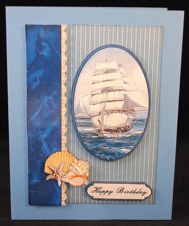 Ship at Sea by Yvonne Middleton