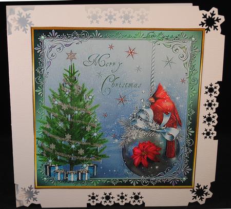 Christmas Cardinal Decoupage Topper by Yvonne Middleton
