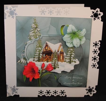 Holiday House Topper with Decoupage by Yvonne Middleton