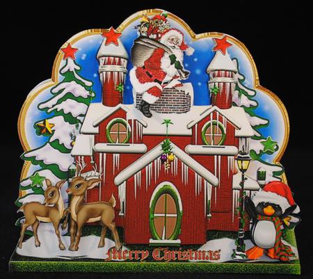 Mini Kit - Santa on His Way- Xmas House1 by Yvonne Middleton