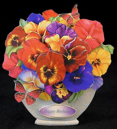 Pansy Bouquet - Pots of Flowers Card Mini Kit by Yvonne Middleton