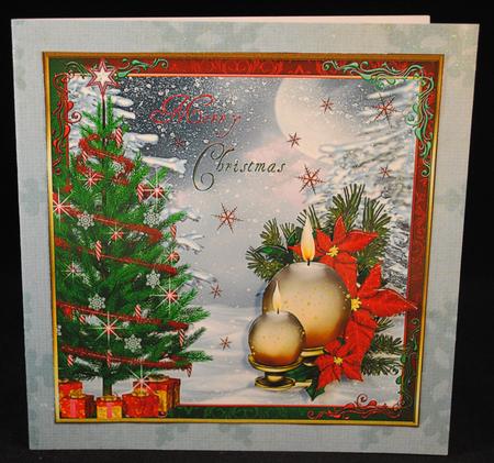 Christmas Sprinkle of Snow Decoupage Topper by Yvonne Middleton