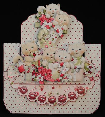 Purrfect Christmas 3D Shelf Card Kit by Yvonne Middleton