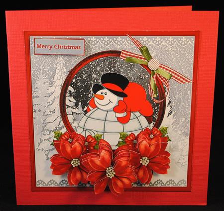 Snowman Resting on the Igloo 7x7 Card by Yvonne Middleton