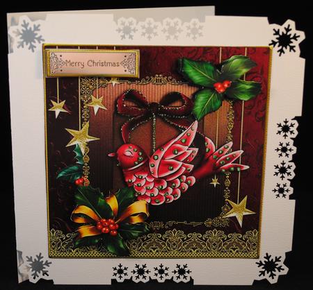 Maroon Bird Ornament by Yvonne Middleton