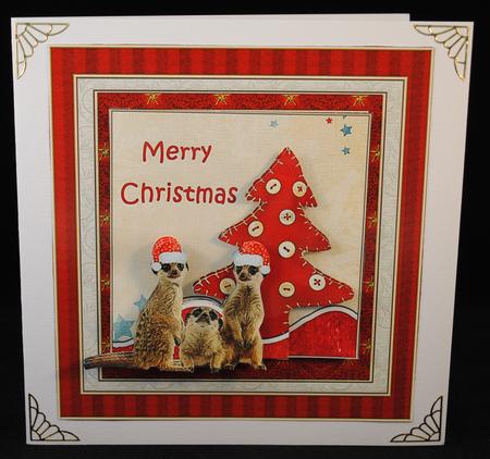 Christmas Tree and Meerkats by Yvonne Middleton