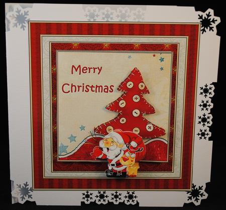 Christmas Tree and Santa by Yvonne Middleton