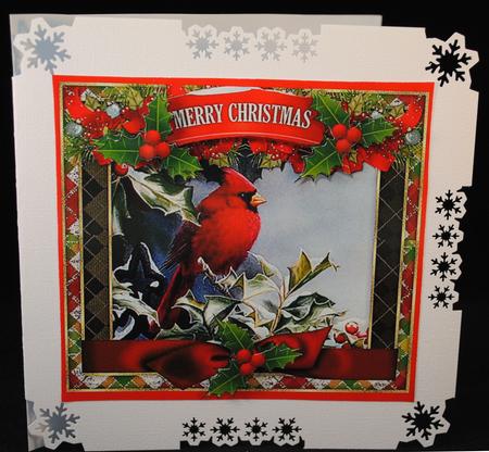 Christmas Cardinal Winter Scene by Yvonne Middleton