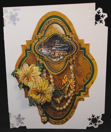 Golden Christmas Large 3D Topper Sheet by Yvonne Middleton