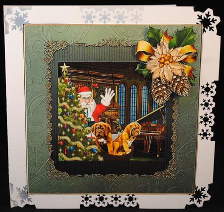 Christmas Morning Surprise Topper with Decoupage by Yvonne Middleton