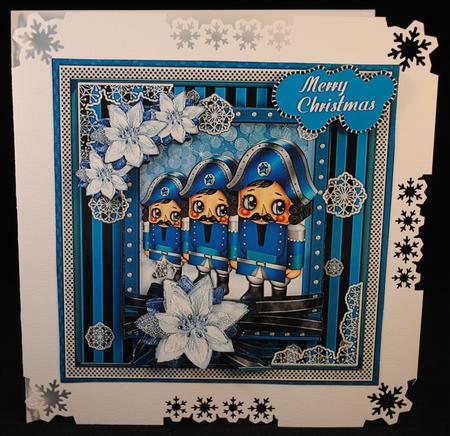 Three Snowflake Nutcrackers by Yvonne Middleton
