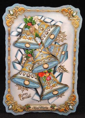 Soft Blue Vintage Jingle Bells Card Kit by Yvonne Middleton