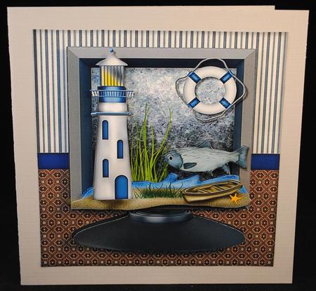 Male Card Lighthouse Tv by Yvonne Middleton