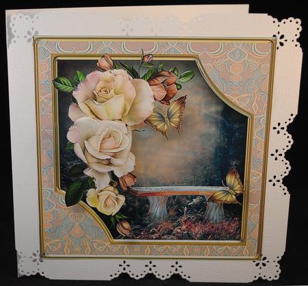 A Quiet Moment Decoupage Card Front by Yvonne Middleton