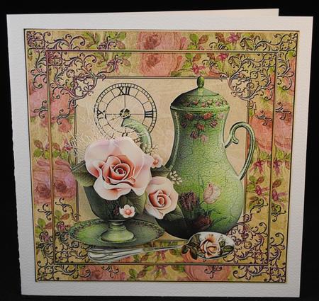 Tea Time Rose's Topper with Decoupage by Yvonne Middleton