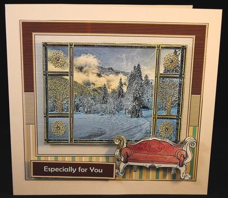 Winter Splendor by the Sofa by Yvonne Middleton